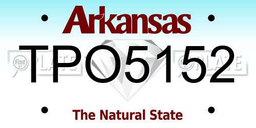 TPO5152 Arkansas License Plate