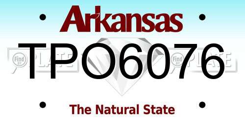 TPO6076 Arkansas License Plate