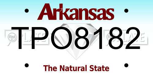 TPO8182 Arkansas License Plate