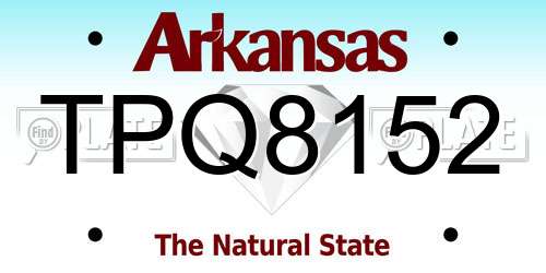 TPQ8152 Arkansas License Plate