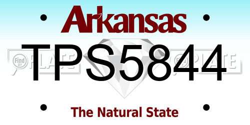 TPS5844 Arkansas License Plate