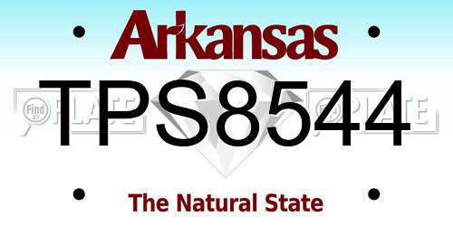 TPS8544 Arkansas License Plate