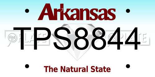 TPS8844 Arkansas License Plate