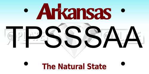 TPSSSAA Arkansas License Plate