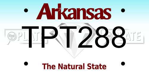 TPT288 Arkansas License Plate