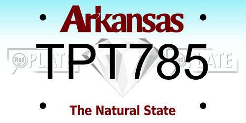 TPT785 Arkansas License Plate