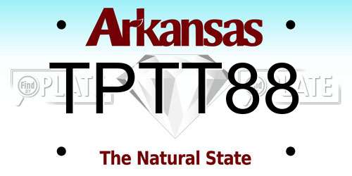 TPTT88 Arkansas License Plate