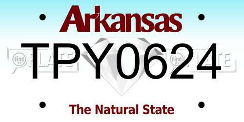 TPY0624 Arkansas License Plate
