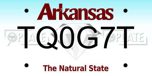 TQ0G7T Arkansas License Plate