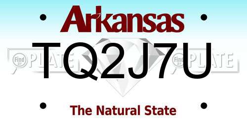 TQ2J7U Arkansas License Plate