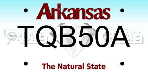 TQB50A Arkansas License Plate