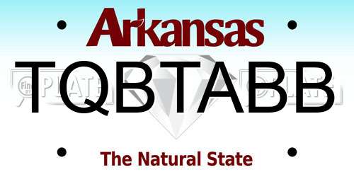 TQBTABB Arkansas License Plate