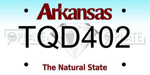 TQD402 Arkansas License Plate