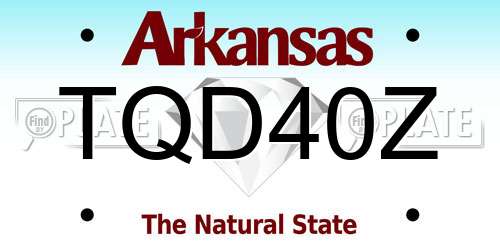TQD40Z Arkansas License Plate