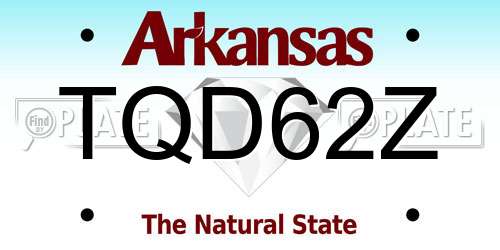 TQD62Z Arkansas License Plate