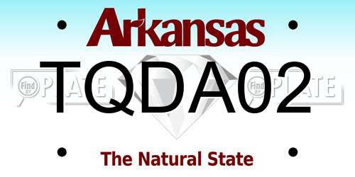 TQDA02 Arkansas License Plate