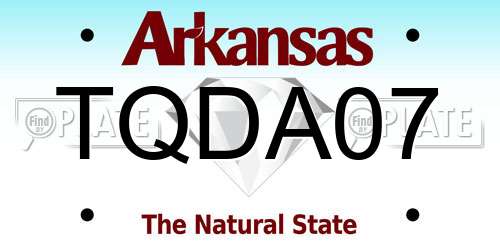 TQDA07 Arkansas License Plate