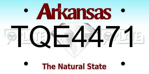 TQE4471 Arkansas License Plate