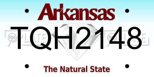 TQH2148 Arkansas License Plate