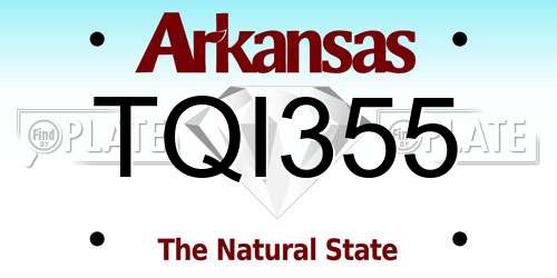 TQI355 Arkansas License Plate