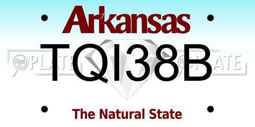 TQI38B Arkansas License Plate