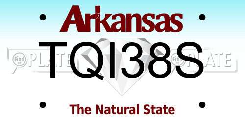TQI38S Arkansas License Plate