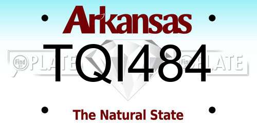 TQI484 Arkansas License Plate