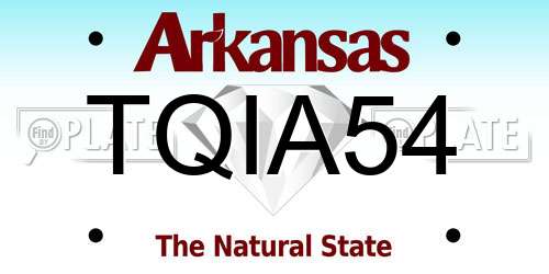 TQIA54 Arkansas License Plate