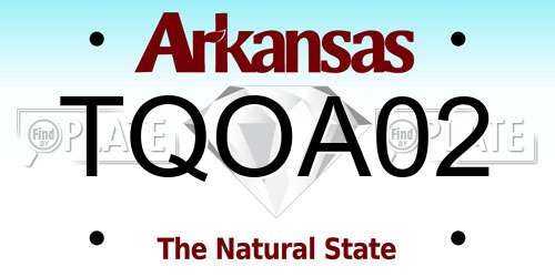 TQOA02 Arkansas License Plate