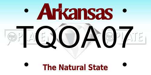 TQOA07 Arkansas License Plate