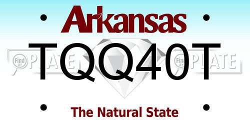 TQQ40T Arkansas License Plate