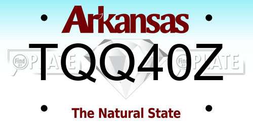 TQQ40Z Arkansas License Plate
