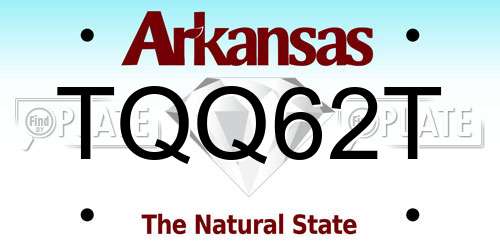 TQQ62T Arkansas License Plate