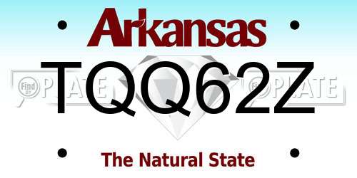 TQQ62Z Arkansas License Plate