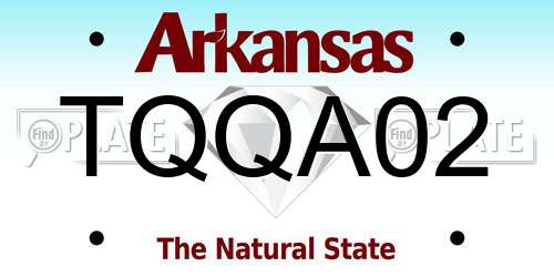 TQQA02 Arkansas License Plate