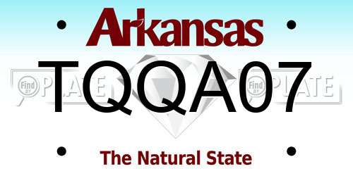 TQQA07 Arkansas License Plate