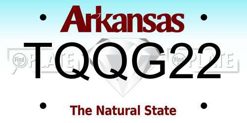 TQQG22 Arkansas License Plate