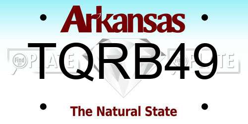 TQRB49 Arkansas License Plate