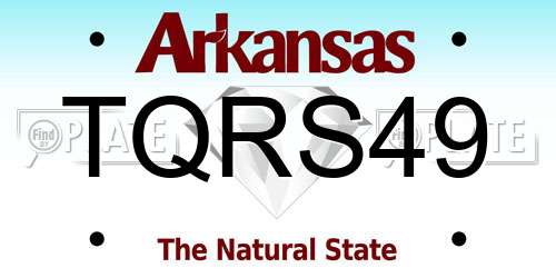 TQRS49 Arkansas License Plate