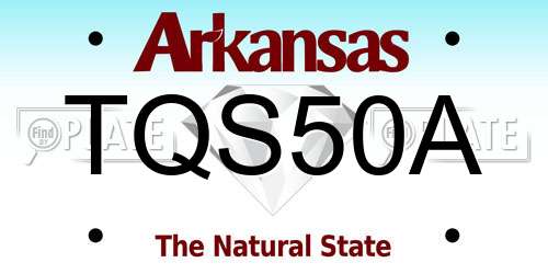 TQS50A Arkansas License Plate