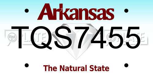 TQS7455 Arkansas License Plate