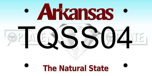 TQSS04 Arkansas License Plate