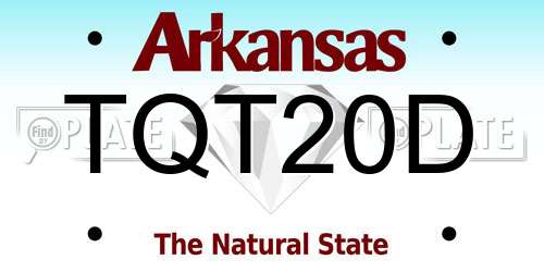 TQT20D Arkansas License Plate