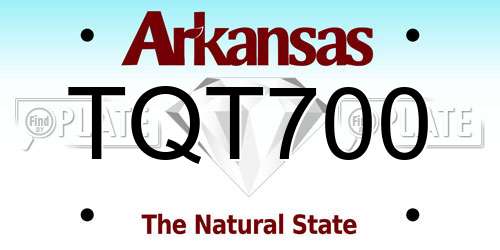 TQT700 Arkansas License Plate