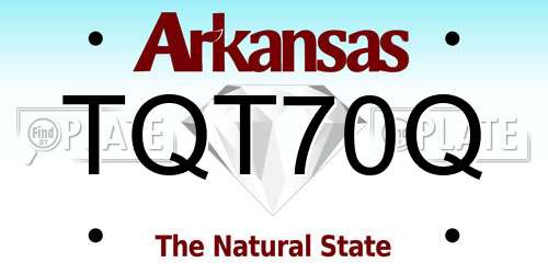 TQT70Q Arkansas License Plate