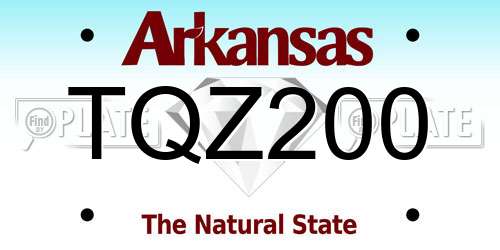TQZ200 Arkansas License Plate