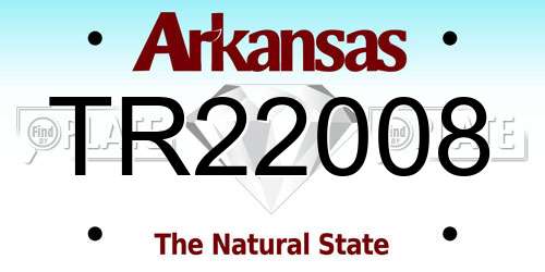 TR22008 Arkansas License Plate