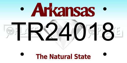 TR24018 Arkansas License Plate