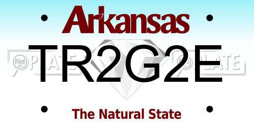 TR2G2E Arkansas License Plate