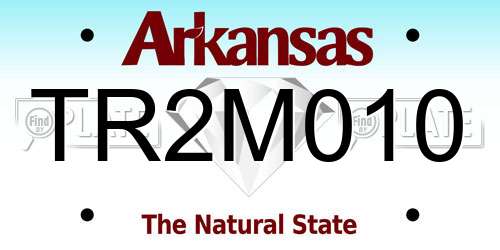 TR2M010 Arkansas License Plate